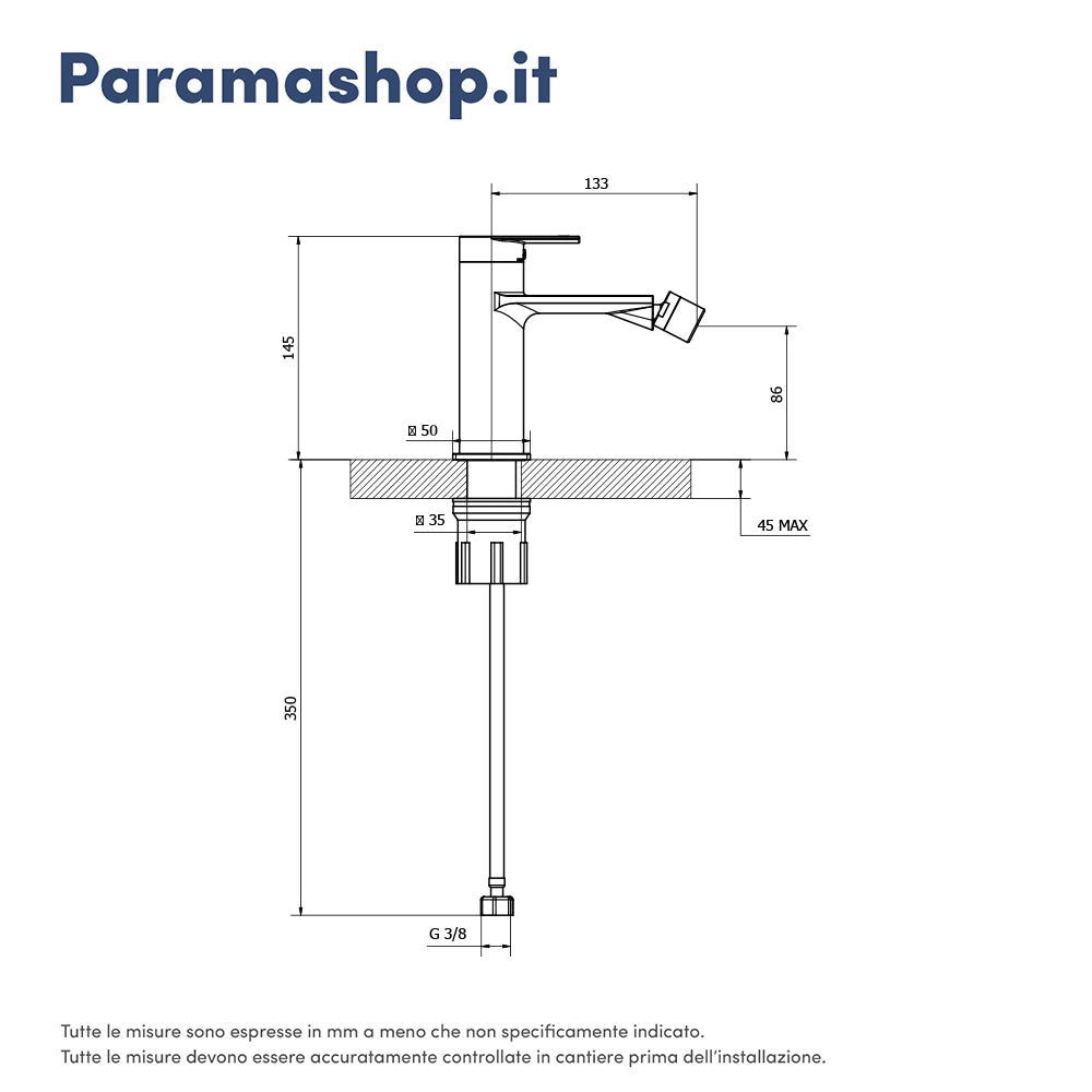 Coppia miscelatori lavabo e bidet senza scarico nickel spazzolato | Rita