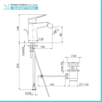 Miscelatore bidet Nobili Hof cromato a risparmio idrico