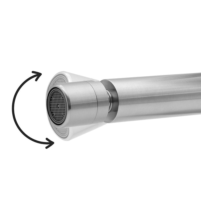 Miscelatore bidet satinato senza leva in acciaio inox Gemini