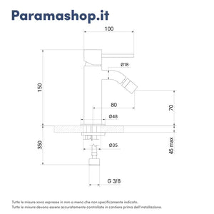 Set miscelatore lavabo ad incasso e bidet ed incasso doccia con deviatore in ottone cromato | Katharine