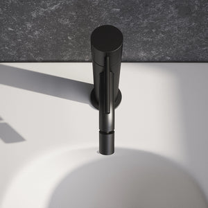 Set miscelatore lavabo ad incasso e bidet ed incasso doccia monocomando in ottone nero opaco | Katharine