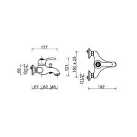 Miscelatore cromato Bologna vasca