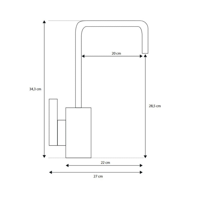 Miscelatore cromo Malaga
