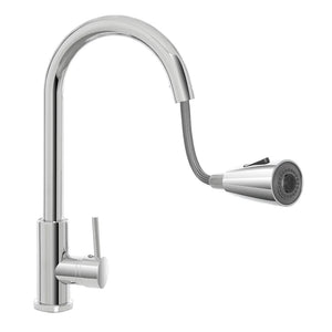 Miscelatore cucina cromato in acciaio inox con doccetta estraibile