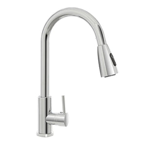 Miscelatore cucina cromato in acciaio inox con doccetta estraibile