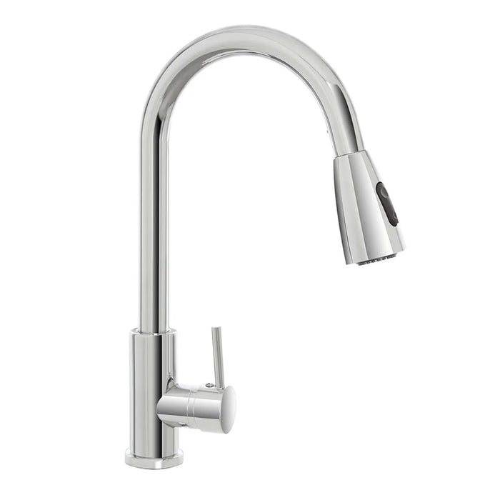 Miscelatore cucina cromato in acciaio inox con doccetta estraibile