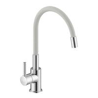 Miscelatore cucina lavello e lavanderia bianco canna alta orientabile snodata Snake