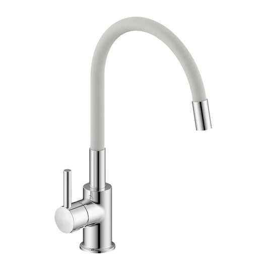 Miscelatore cucina lavello e lavanderia bianco canna alta orientabile snodata Snake