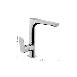 Miscelatore da cucina cromato canna girevole Azur