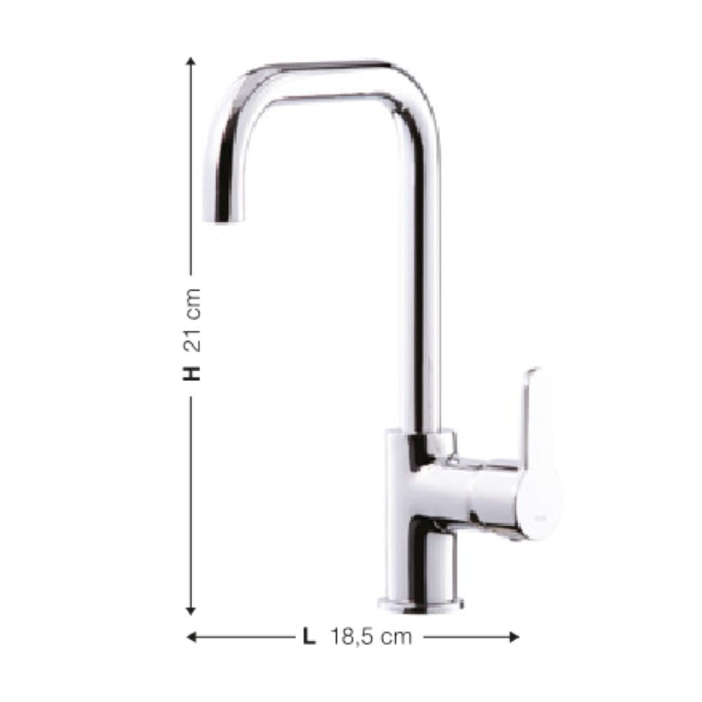 Miscelatore da cucina granito croma mat Lento