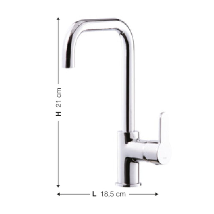 Miscelatore da cucina granito croma mat Lento