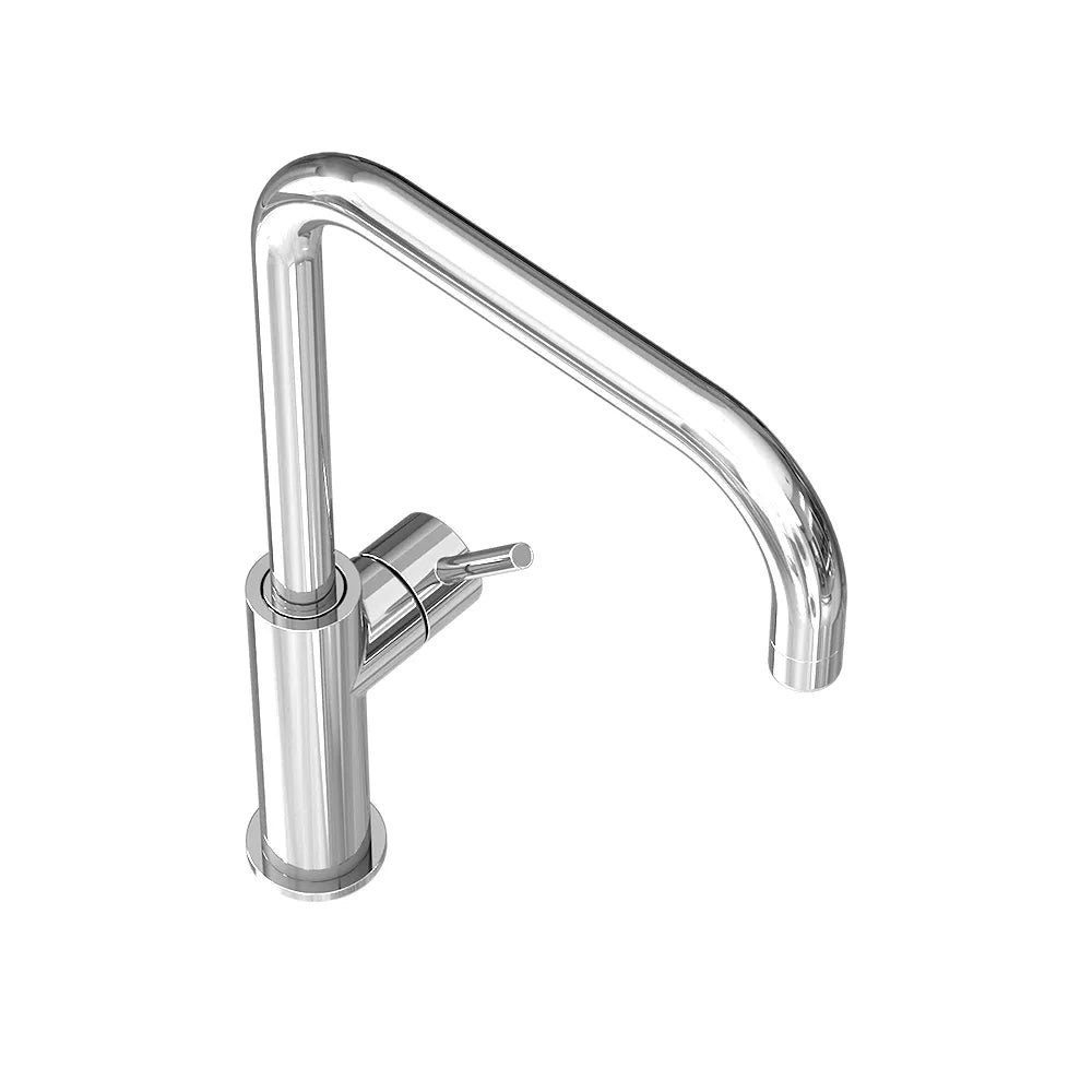 Miscelatore lavello cucina cromato con canna L girevole e leva laterale | Alloro