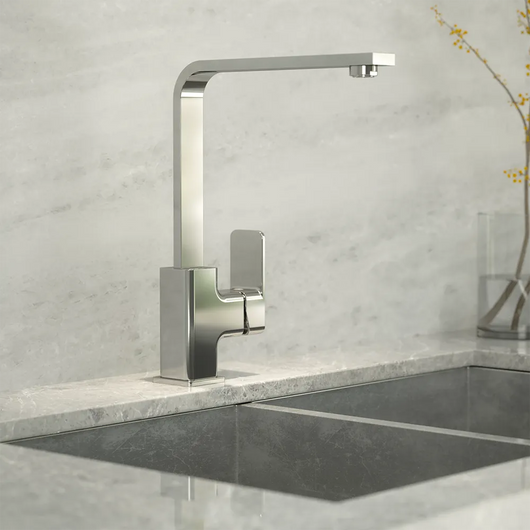 Miscelatore lavello cucina cromato con canna L girevole | Ginepro