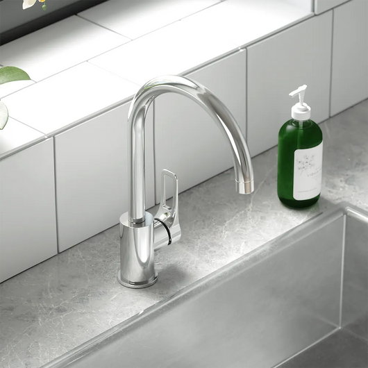 Miscelatore lavello cucina cromato con canna girevole | Timo