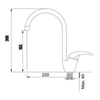 Miscelatore da cucina monocomando Paini Mini 63AU570572C granito island