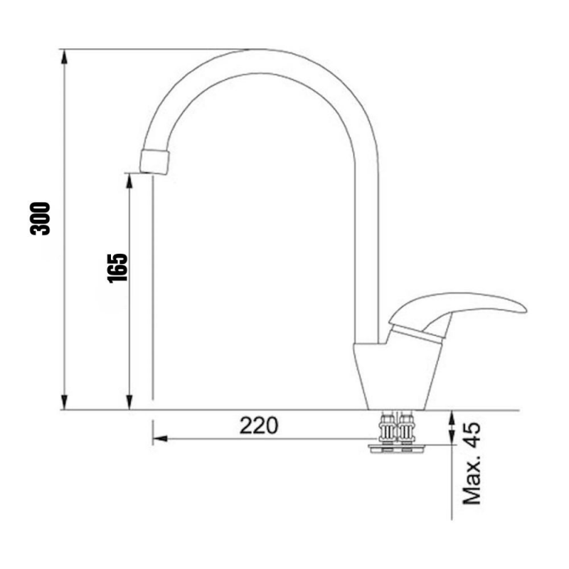 Miscelatore da cucina monocomando Paini Mini 63AU570572C granito island