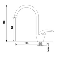 Miscelatore da cucina monocomando Paini Mini 63AU570572C granito island