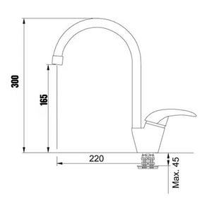 Miscelatore da cucina monocomando Paini Mini 63AU570572C granito island