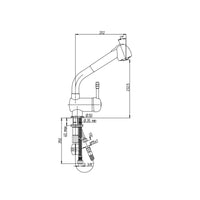 Miscelatore da cucina satinato doccetta estraibile Paini 64CN566