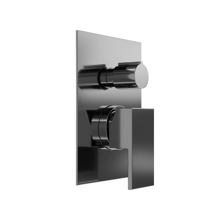 Set miscelatore lavabo e bidet senza scarico ed incasso doccia con deviatore in ottone cromato | Hedy