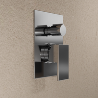 Set miscelatore lavabo alto e bidet senza scarico ed incasso doccia con deviatore in ottone cromato | Hedy