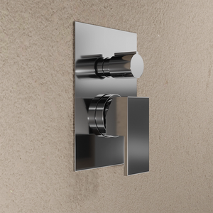 Set miscelatore lavabo ad incasso e bidet ed incasso doccia con deviatore in ottone cromato | Hedy