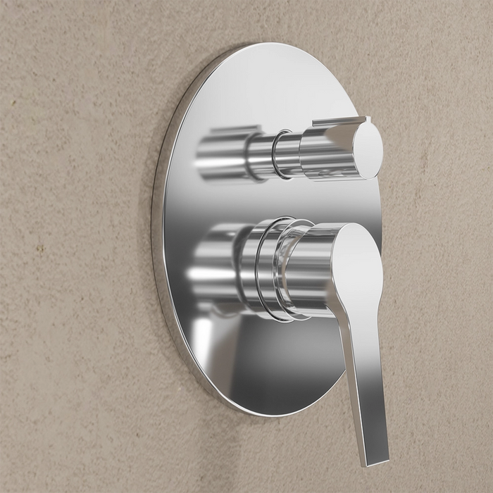 Set miscelatore lavabo alto e bidet senza scarico ed incasso doccia con deviatore in ottone cromato | Sophia