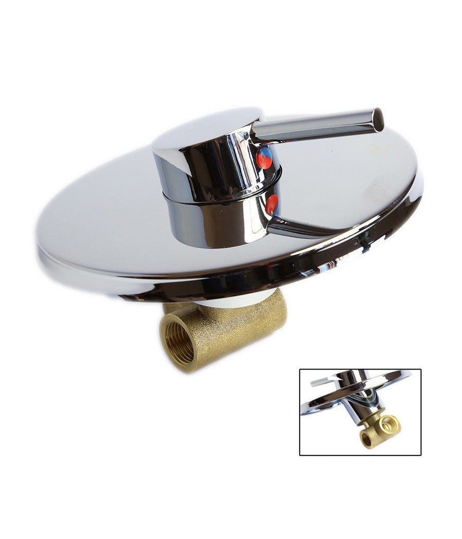 Miscelatore Doccia Da Incasso Monocomando Bagno A Muro Tondo Cromato         