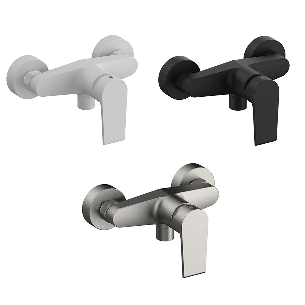 Miscelatore doccia esterno Mariani serie Artic in ottone spazzolato