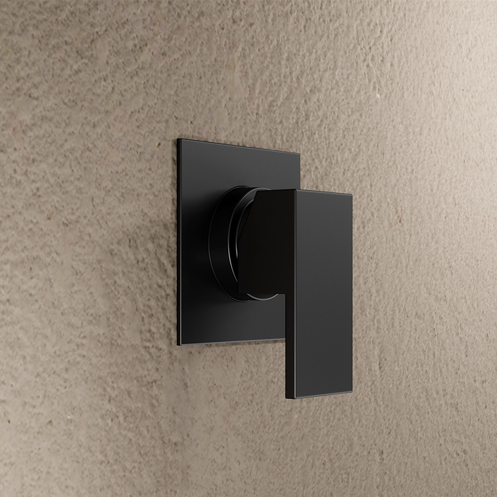 Set miscelatore lavabo ad incasso e bidet ed incasso doccia monocomando in ottone nero opaco | Hedy