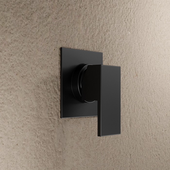 Set miscelatore lavabo alto, bidet ed incasso doccia monocomando in ottone nero opaco | Hedy