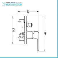 Miscelatore doccia incasso con deviatore serie Dalila