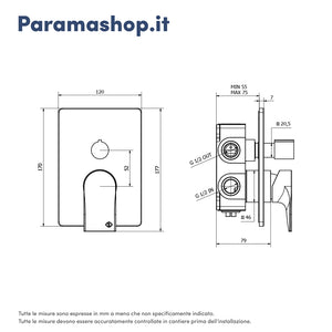 Set miscelatori: lavabo, bidet senza scarico ed incasso doccia con deviatore nickel spazzolato | Rita