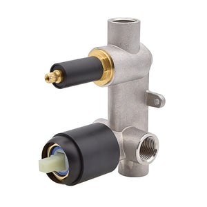 Miscelatore doccia incasso nero opaco con deviatore a due vie Gemini