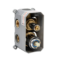 Miscelatore incasso doccia 3 vie serie Italia cromo completo di corpo di incasso