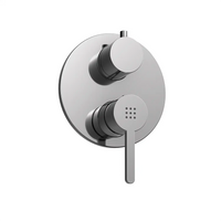 Set doccia cromato - Miscelatore incasso 2 vie Virna, braccio 35cm, soffione slim 30cm e doccino