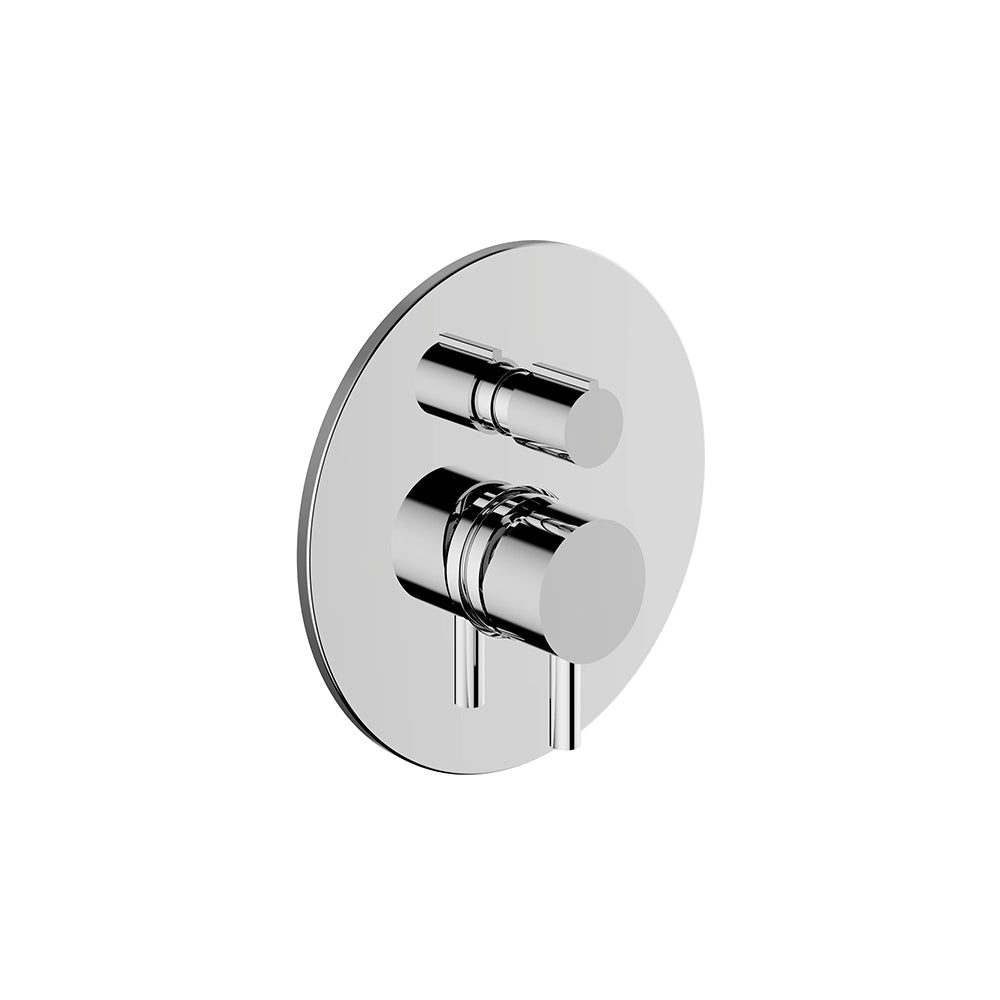 Set doccia cromato - Miscelatore incasso 2 vie Katharine, braccio 40cm, soffione slim 30cm e doccino