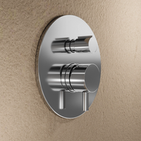 Set miscelatore lavabo alto e bidet senza scarico ed incasso doccia con deviatore in ottone cromato | Katharine