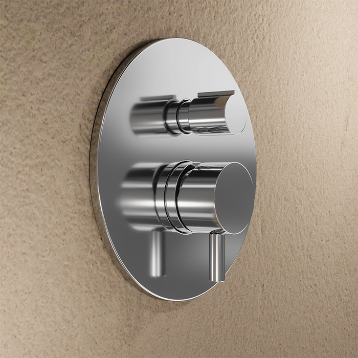 Set miscelatore lavabo ad incasso e bidet ed incasso doccia con deviatore in ottone cromato | Katharine