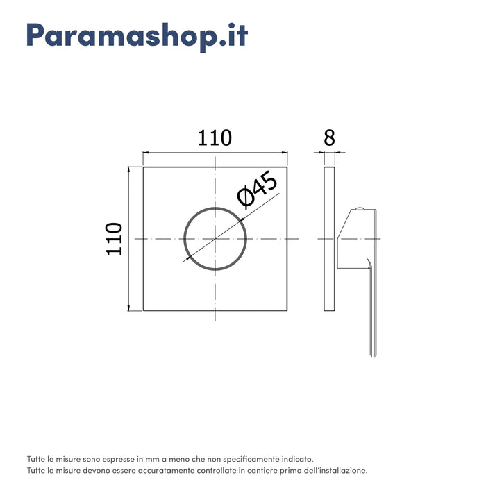 Paffoni miscelatore incasso doccia moncomando cromato mod. Ringo
