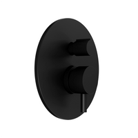 Set miscelatore lavabo e bidet senza scarico ed incasso doccia con deviatore in ottone nero opaco | Katharine