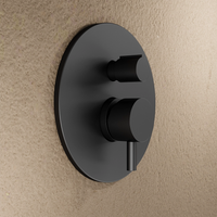 Miscelatore doccia ad incasso con deviatore a leva in ottone nero opaco | Katharine