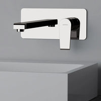 Miscelatore lavabo a muro Mariani serie Artic in ottone nero opaco