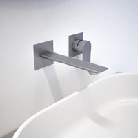 Coppia miscelatori lavabo ad incasso e bidet senza scarico nickel spazzolato | Rita