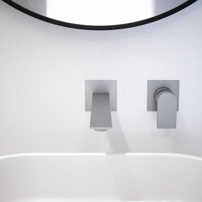 Set miscelatori: lavabo ad incasso, bidet senza scarico ed incasso doccia con deviatore nickel spazzolato | Rita
