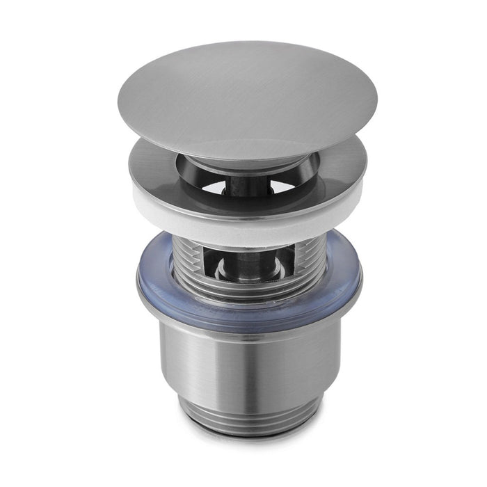 Miscelatore lavabo acciaio spazzolato con piletta click-clack  York