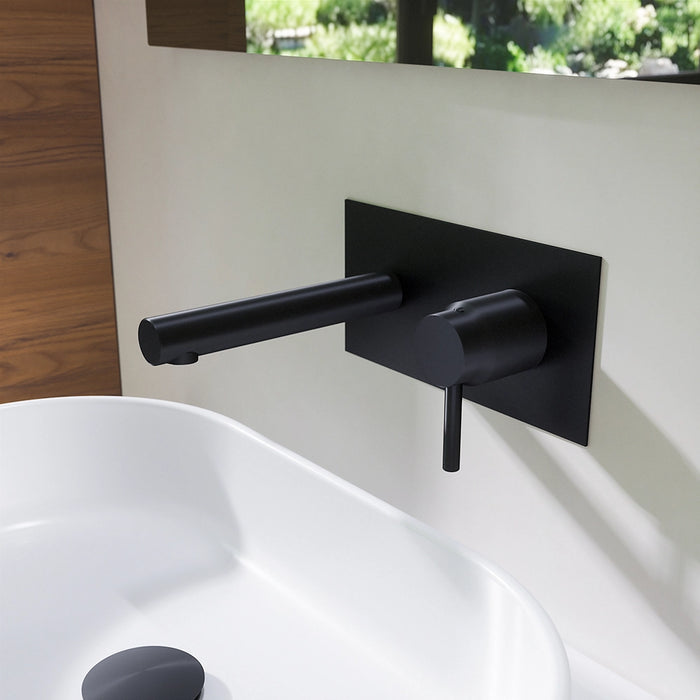 Set miscelatore lavabo ad incasso e bidet ed incasso doccia monocomando in ottone nero opaco | Katharine
