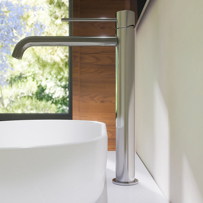 Set miscelatore lavabo alto e bidet senza scarico cromato | Katharine