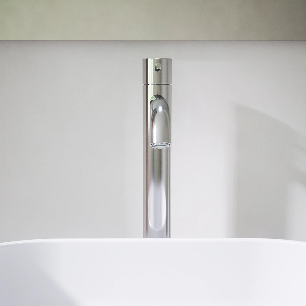 Set miscelatore lavabo alto e bidet senza scarico cromato | Katharine