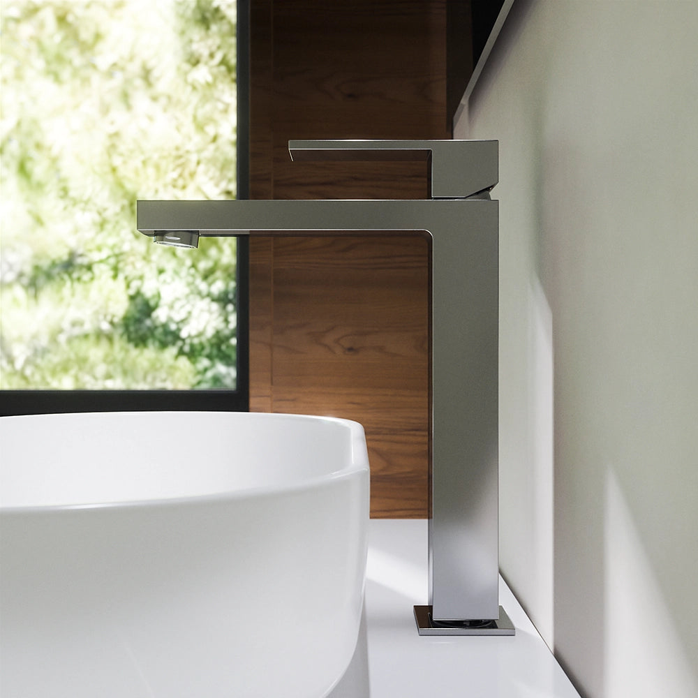 Set miscelatore lavabo alto e bidet senza scarico cromato | Hedy